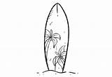 Surfboard Hawaiian Bettercoloring sketch template