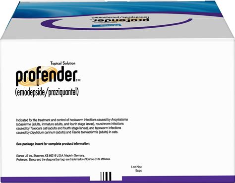 profender topical solution  cats   lbs  treatment purple box chewycom