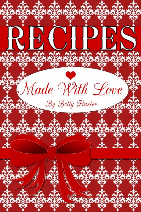 recipe book cover template flyer template