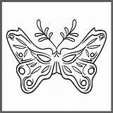 Butterfly Printable Mask Coloring Pages Printablee Via sketch template