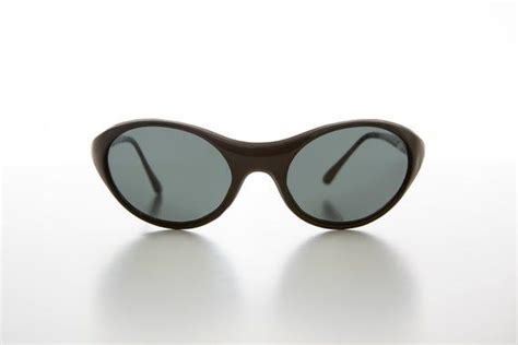 bug eye goggle wrap around vintage sunglass with glass lens etsy