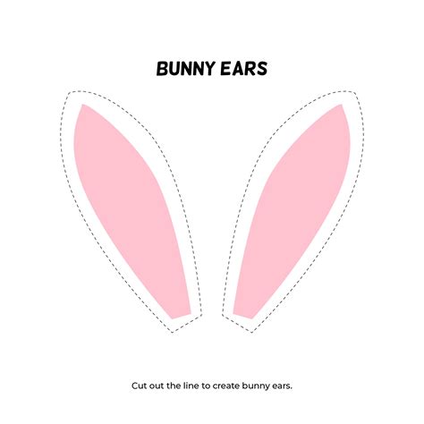 printable easter bunny ears     printablee