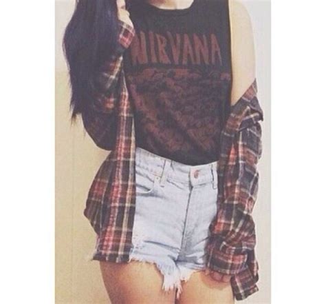 band tee bands cool cute fashion fashionable flannel hipster