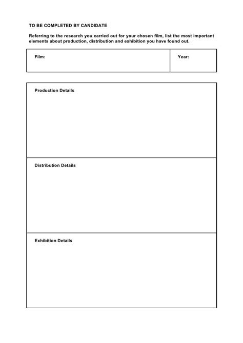blank industry research form