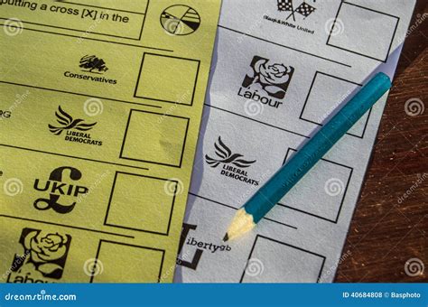 uk ballot papers editorial stock photo image  political