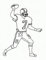 Coloring Pages Seahawks Player Football Popular sketch template