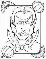 Dracula Coloring Halloween Sheets Popular sketch template