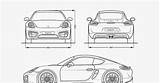 Cayman Porsche sketch template