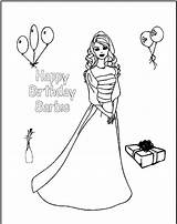 Coloring Pages Birthday Barbie Princess Happy Disney Printable Kids Color Print Clipart Getcolorings Library Popular Comments Coloringhome sketch template