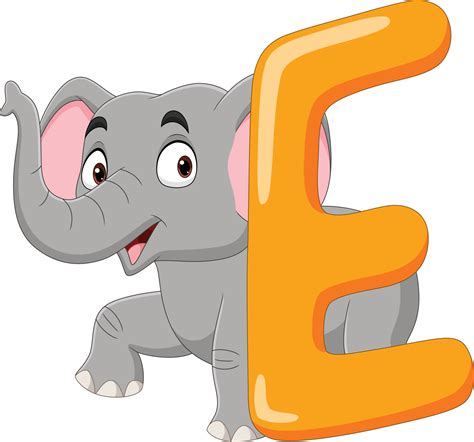 alphabet letter   elephant  vector art  vecteezy