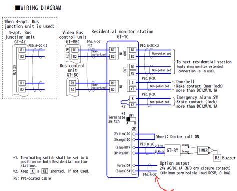 aiphone intercom wiring diagram user manual  aiphone intercom system gf vbc gf   user