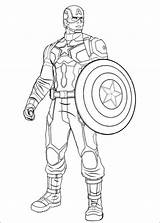 America Captain Coloring Pages Printable Categories sketch template