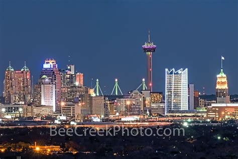 san antonio skyline night