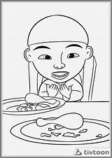 Makan Berdoa Mewarnai Sebelum Kartun Sedang Upin Sketsa Ipin Kumpulan Pesawat Terbang Daftar Penting Sumber sketch template