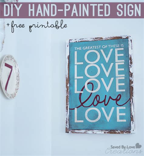 diy handpainted sign  printable template