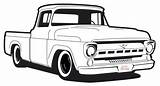 Pickup F100 1958 1956 Clipground sketch template