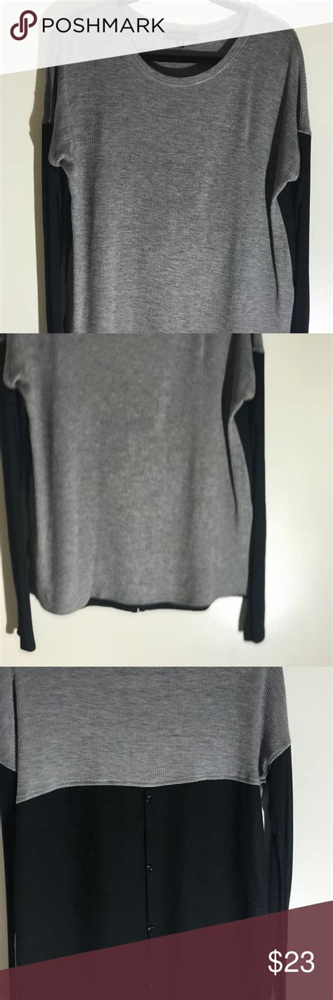sanctuary shirt knit shirt fashion black  grey