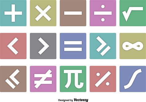 math symbols icon vectors  vector art  vecteezy