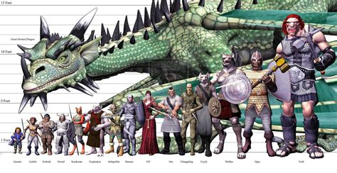 image result  dd size chart  fantasy races dungeons