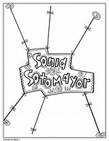 Sonia Sotomayor Classroomdoodles sketch template