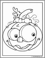 Printable Coloring Halloween Pages Pumpkin Funny Pdf Colorwithfuzzy sketch template