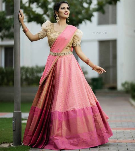 10 Wedding Day Pattu Half Saree Designs For South Indian