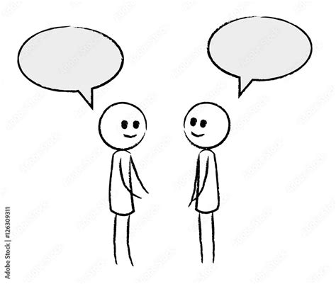 zwei personen sprechen miteinander kommunikation stock vektorgrafik