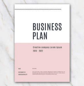 business plan cover page templates  students
