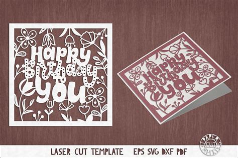 svg birthday card cut file  cricut silhouette cameo