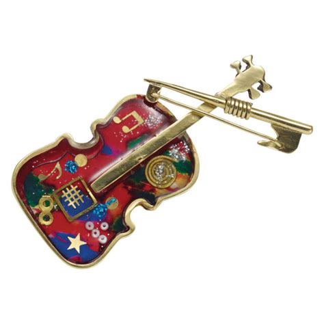 what on earth brass violin musical instrument lapel pin for sale online