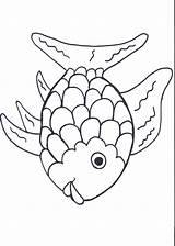 Fish Rainbow Coloring Pages Kids Template Printable Drawing Preschool Clipart Regenbogenfisch Outline Starfish Colouring Crafts Printables August Craft Summer Poisson sketch template