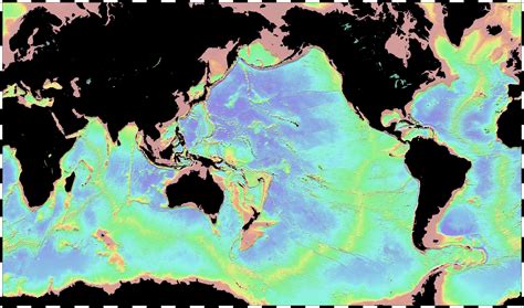 satellite geodesy igpp sio ucsd global topography measured  estimated seafloor topography