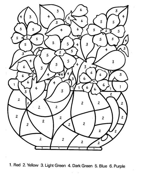 printable color  number coloring pages  coloring pages