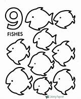 Coloring Pages Number Preschool Counting Printables Printable Learning Numbers Objects Worksheets Kids Activity Printouts Nine Sheets Count Color Sheet Preschoolers sketch template