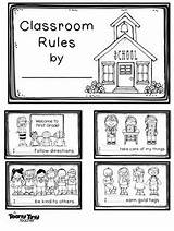 Rules Classroom Coloring Kindergarten Book School Clipart Worksheet Preschool Worksheets Teacher Plan Pshe Pages Freebielicious Library Class Rule Activities Behavior sketch template