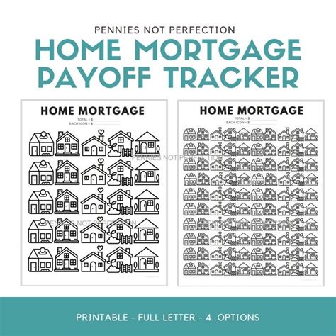 mortgage payoff tracker printable home loan payoff chart etsy australia