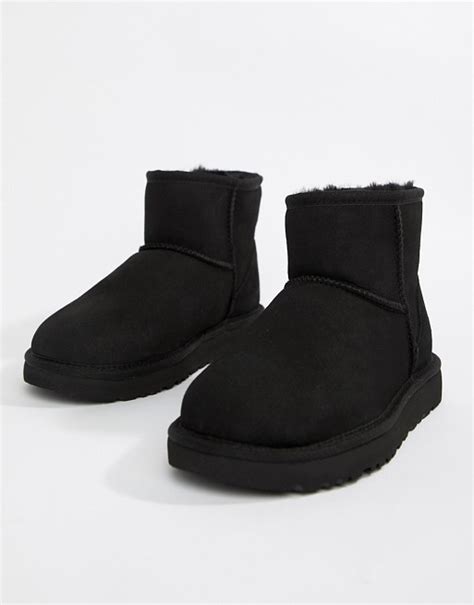 ugg classic mini ii black boots asos