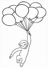 George Curious Coloring Pages Monkey Printable Print Happy Sheets Balloons Drawing Tulamama Kids Easy Colouring Birthday Netart Getdrawings Balloon Books sketch template