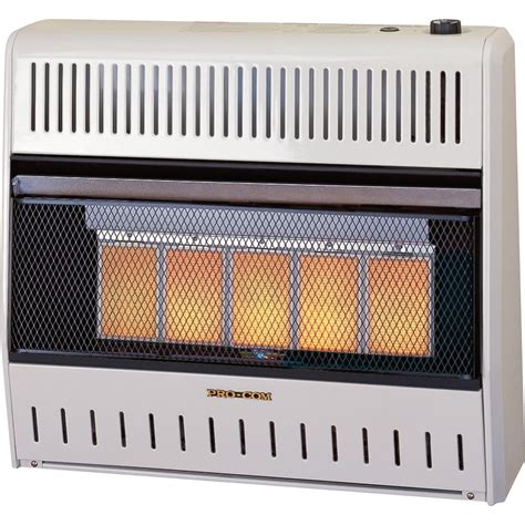 procom vent  dual fuel radiant wall heater  btu  plaque