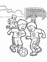 Soccer Kids Coloring Playing Play School Football Pages Drawing Template Child Group Yard Getdrawings Year Olds Popular sketch template