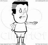 Boy Cartoon Pointing Mad Vector Coloring Clipart Outlined Thoman Cory Regarding Notes Illustration sketch template