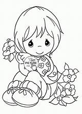 Coloring Pages Precious Moments Spring Summer Choose Board Flower sketch template