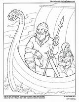 Coloring Red Pages Erik Viking Eric Colouring Kids History Drawing Mystery Template Longship Vikings Visit Explorers Educationalcoloringpages Ship sketch template