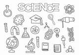 Elements Scienza Chemistry Elementi Scarabocchio Disegnato Chimie Biology Biologia sketch template