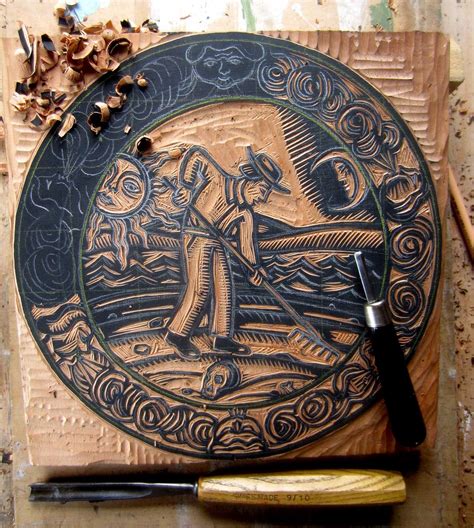 woodblock carving process linocut prints woodcuts prints lino art