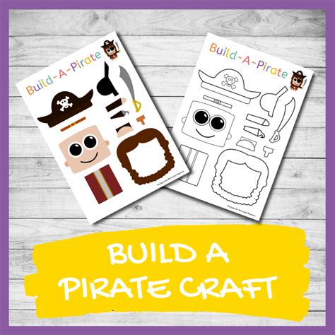 swashbuckling build  pirate craft printable  nurtured neurons