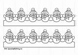 Christmas Chain Snowman Printable Template Chainmail Coloring Pages sketch template