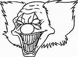 Clown Coloring Face Pages Getcolorings Scary Printable sketch template