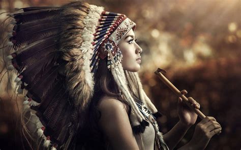 Native American Headdress Girls Wallpapers Wallpaper Cave Free