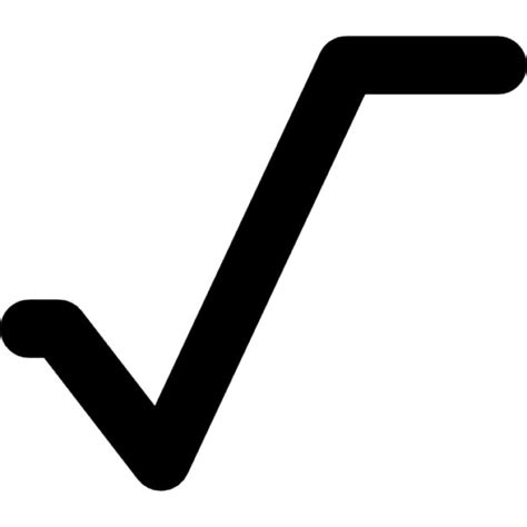 square root mathematical symbol icons